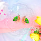 Hermit Crab Acrylic Earrings (Rainbow Floral)