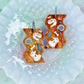 Funky Fossil Slab Acrylic Earrings