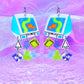 Frutiger Aero Inspired Acrylic Earrings (Version 2, Jelly Computer)