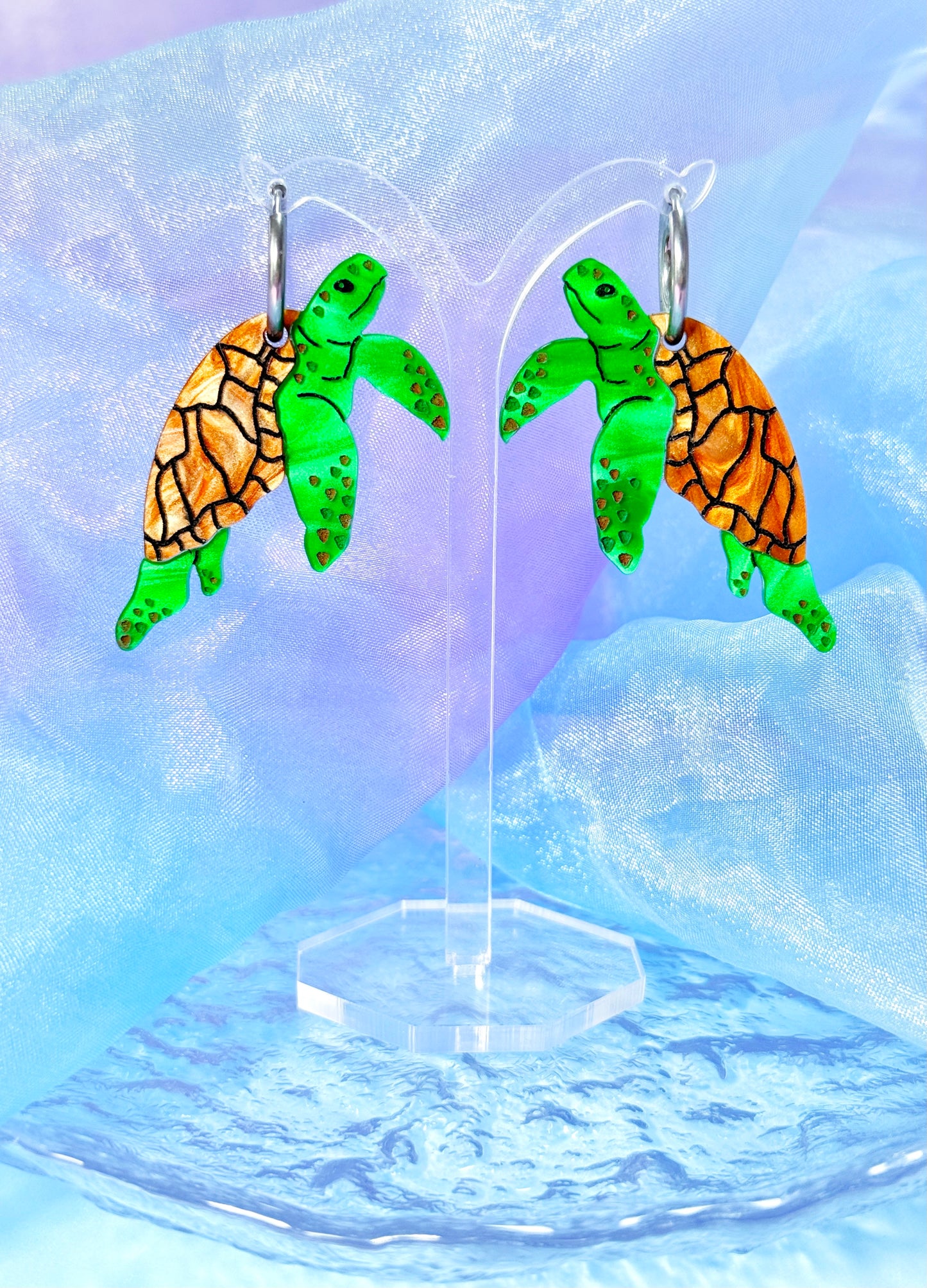 Sea Turtle Acrylic Earrings