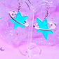 Y2K Cosmic Star Acrylic Earrings (Blue)