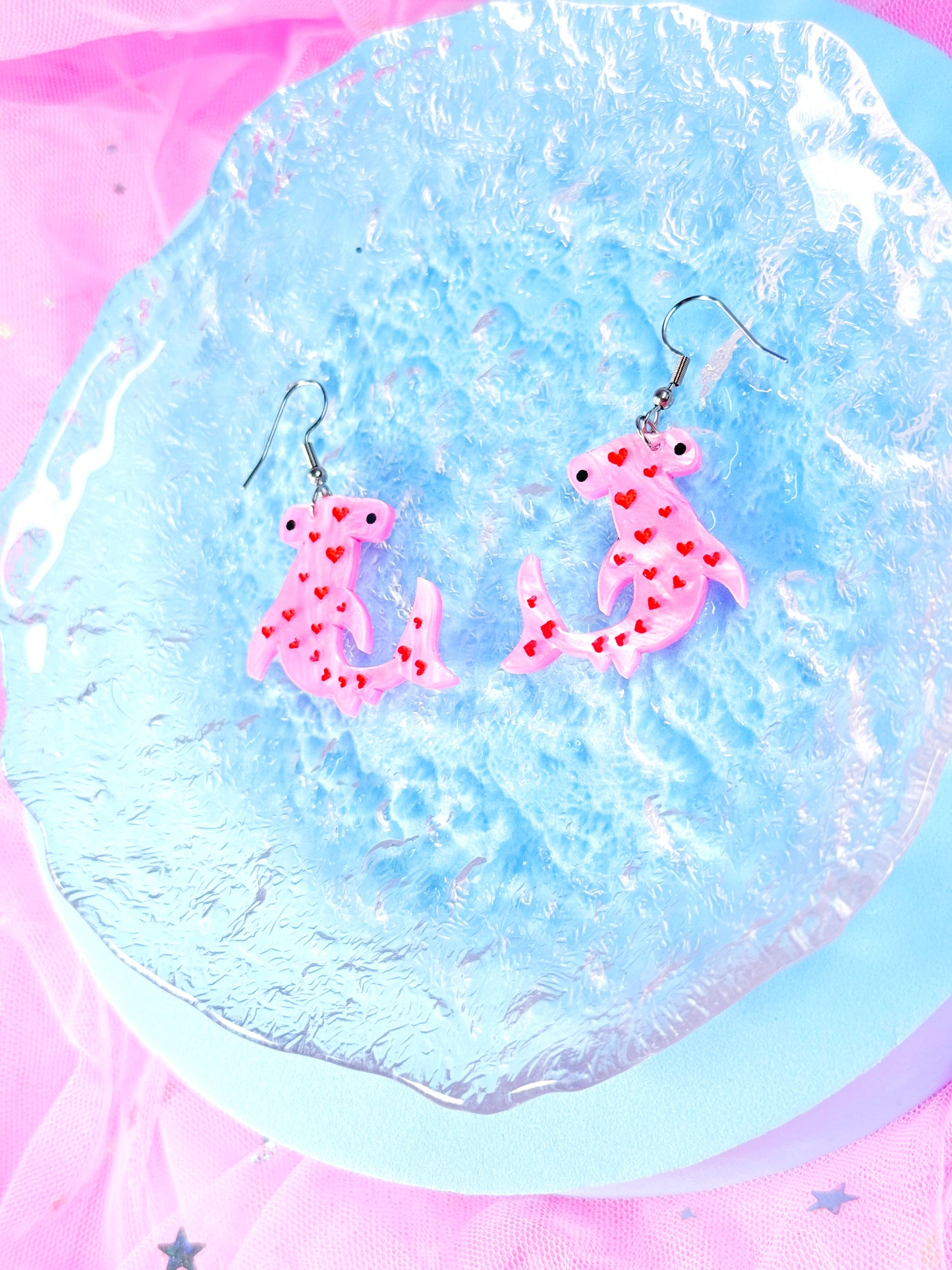 Love Hammerhead Acrylic Earrings