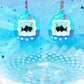 Virtual Pet Shark Acrylic Earrings