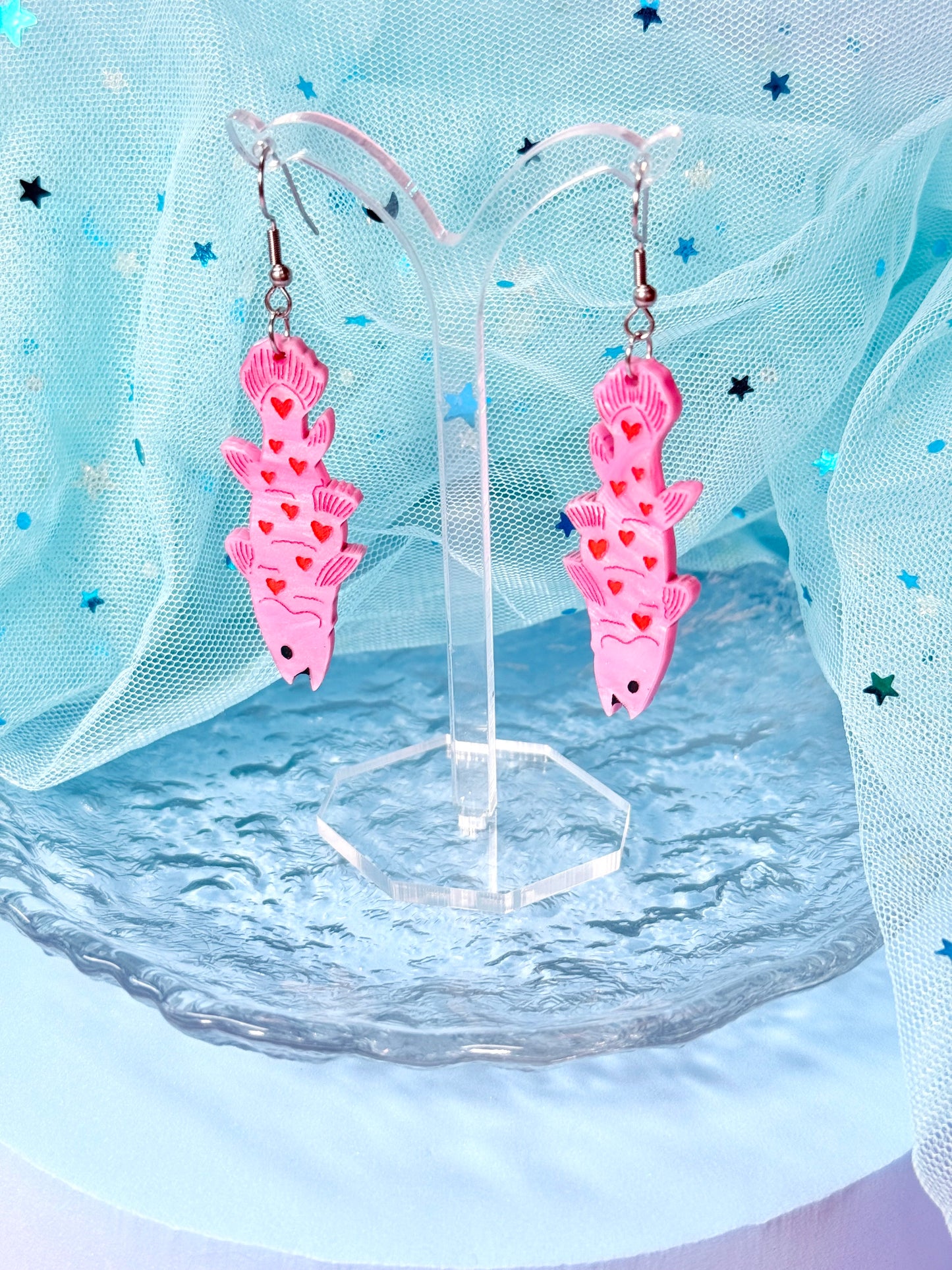Love Fish Acrylic Earrings