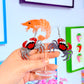 Red Devil Vampire Crab Acrylic Earrings