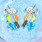 Sea Slug Drops, Nudibranch Acrylic Earrings