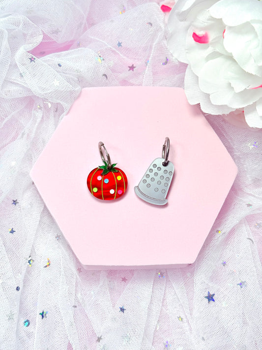 Sewing Notions Acrylic Earrings