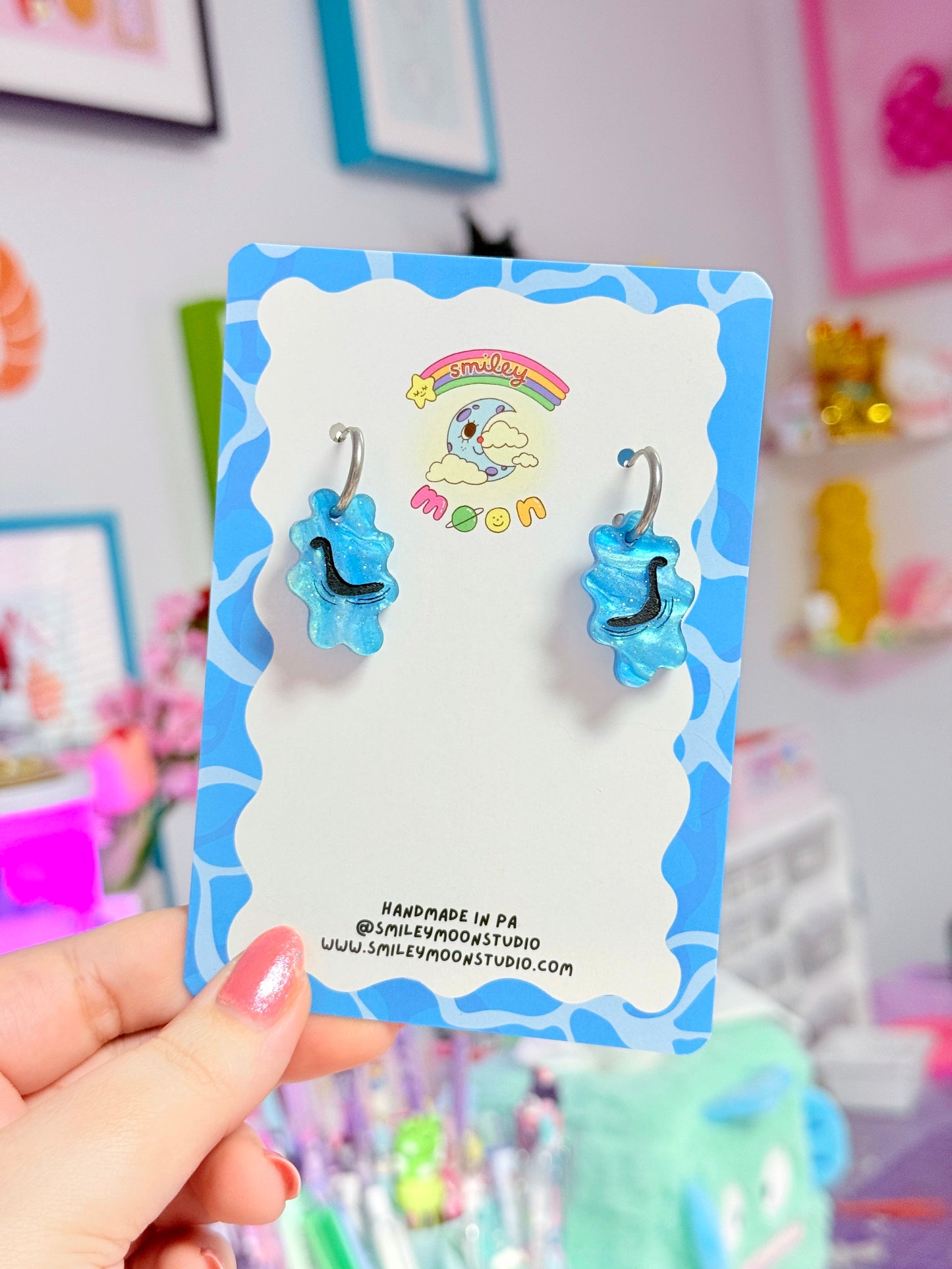 Mini Nessie (Loch Ness Monster) Acrylic Earrings