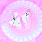 Funky Ghost Acrylic Earrings (Jelly Sparkle)