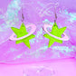 Y2K Cosmic Star Acrylic Earrings (Green)