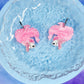 Betta Fish Acrylic Earrings (Pink Pearl)