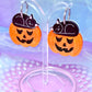 Halloween Kitty Acrylic Earrings