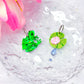 Frog and Lily Pad Acrylic Earrings