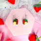 Mini Strawberry Acrylic Earrings