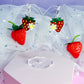 Mini Strawberry Acrylic Earrings