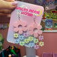 Pastel Frilly Falling Flower Acrylic Earrings