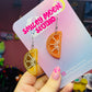 Citrus Slice Acrylic Earrings